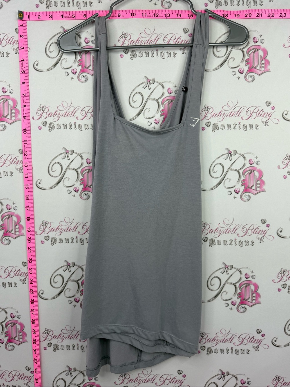 Gymshark shirt purple lilac Light Grey Racerback Tank Top flowy